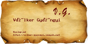 Völker Gyöngyi névjegykártya