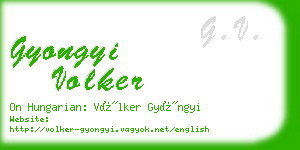 gyongyi volker business card